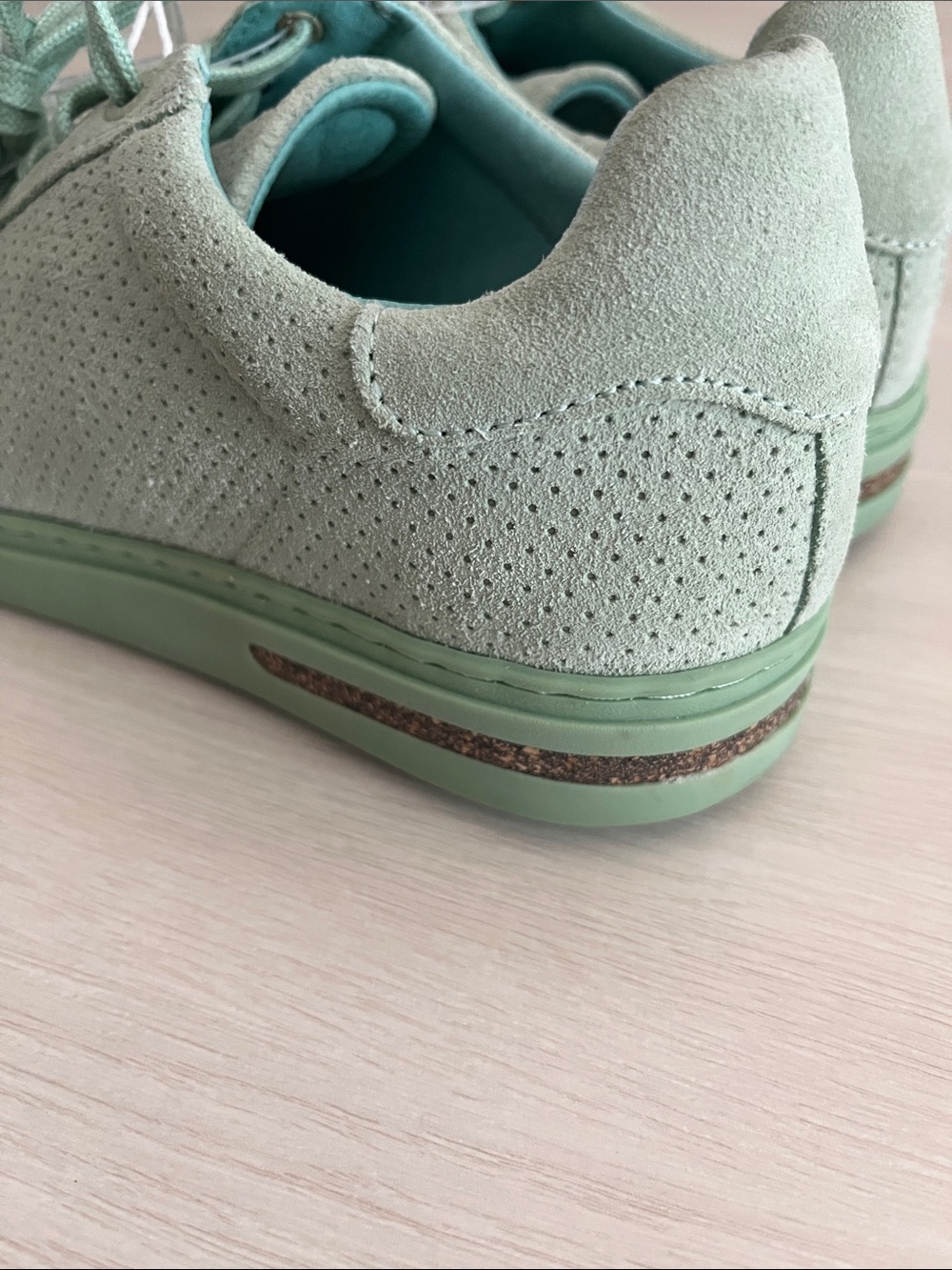 Birkenstock Mint Green Lace-Up Perforated Sneakers - Picture 10 of 17